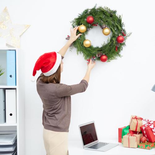 Hananona Artificial Pine Branches,40 Pcs Christmas Faux Cedar Stems, Artificial Faux Cedar Branches, Fake Christmas Greenery Pine Picks for Wreath Craft DIY Home Kitchen Decorations (40, Green)