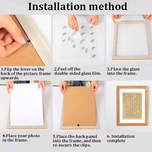 Exquisite Plastic Picture Frames Changeable Photo Frames High Definition Glass Family Poster Frame For Art Wall Or Tabletop Display lightweight