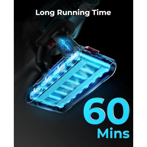 Cordless Vacuum Cleaner 550W/45Kpa, Stick Vacuum Cleaners 60 Mins Max Runtime with Charging Dock, Self-Standing Handheld Vacuum with Touch Display, 6-in-1 Vacuum Cleaner for Carpet/Hard Floor/Pet Hair