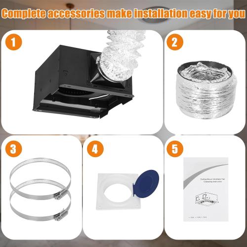 Chaoos Bathroom Exhaust Fan with Light, Powerful 160CFM/1Sones, 10x10 Mount, 1500 LM Bathroom Ventilation Fan with Light, Office,Home, Bathroom Vent Fan with Light