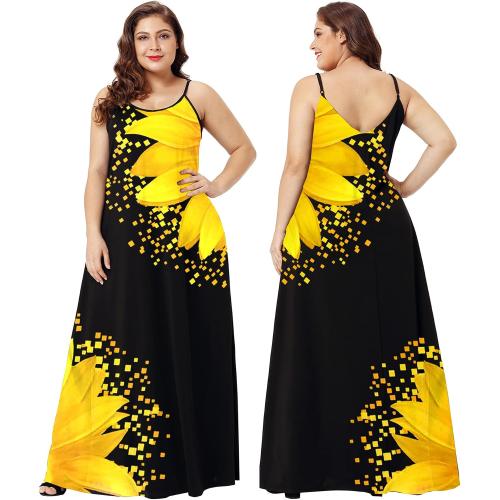 Size S Wolddress Womens 2025 Casual Sleeveless Sundress Plus Size Loose Plain Long Summer Beach Maxi Dress