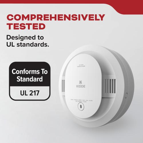 Kidde Smoke Detector, Hardwired & 10-Year Battery Backup, 20SA10-V, 1 Pack