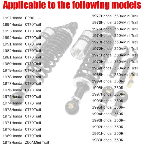 Pair 320mm&340mm motorcycle shocks Universal Motorcycle Rear Air Shock Absorbers