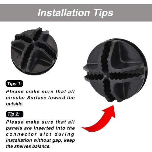 32 Pieces Cube Connectors Plastic Storage Wire Cube Organizer ABS Connectors for Modular Closet Storage Organizer and Wire Shelf (Black)