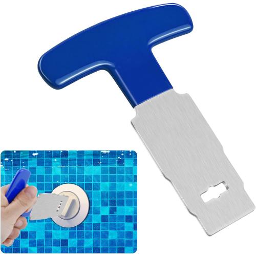 Pool Plug Removal Tool with Handle Grip, Upgraded Metal Eyeball Seat Removal Tool for Above& Inground Pool Spa Return Jet Plug Nozzles Inlet Fittings, Compatible with SP1419A-SP1419E Hayward (Blue)