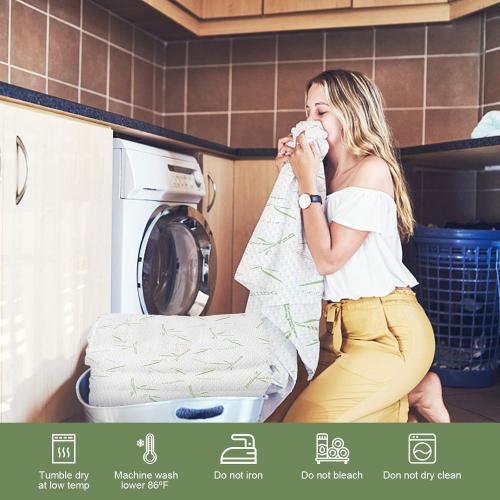 King Mattress Protector Waterproof Mattress Pad Washable Bamboo Rayon Mattress Cover Breathable Noiseless Bed Protector 5 - 21'' Elastic Fitted Deep Pocket