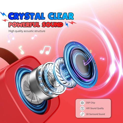 Mini Karaoke Machine Toys Gifts: Kids Toys Birthday Gifts for 4 5 6 7 8 9 Years Old Girl Boy LED Portable Bluetooth Speaker with 2 Wireless Microphone Girl Boy Kid Adult Gift Age 3-12