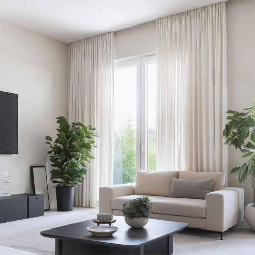 Ceiling Curtain Track, Curtain Track with Roller Hooks, 6ft - 9ft Ceiling Mounted Rail Set for Room Divider, White