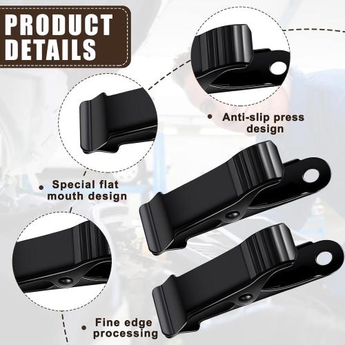 10 Pcs Metal Mini Clamps Mini Spring Clamp Crocodile Alligator Clips 1/2 Inch Wide for Work, Smooth Jaw, 5/16 Inch Capacity (Black)