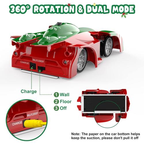 Wall Climbing Remote Control Car (Xmas)