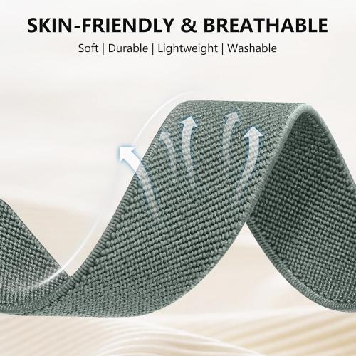 Lerobo 5 Pack Stretchy Bands Compatible with Samsung Galaxy Watch 7 6 5 4 FE Band 40mm 44mm 45mm/Watch 6 4 Classic 4 42mm 46mm 43mm 47mm/Active 2,20mm Soft Nylon Solo Loop Band Elastic Strap