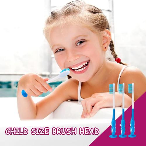 Bundle of Toddler Toothbrush Kids Manual Toothbrush 2color Bundle Toothbrushes Kids 2color Toothbrush for Age 2  Children Toothbrush Set Boys Girls Toothbrush with Suction Cup