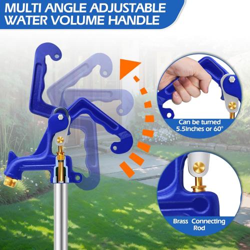 Frost Proof Yard Hydrant,4.25ft Frost Free Outdoor Faucet,Freeze Proof Outdoor Faucet 3/4 Pipe Connection,Frost Free Hydrant for Yard Garden Farm Pasture Irrigation,24 Bury Depth No Lead Hydrant