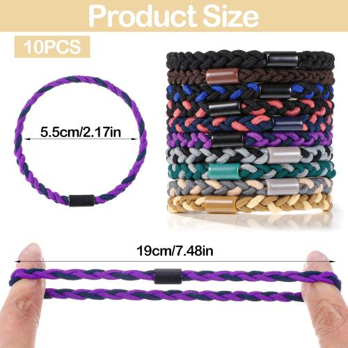 Mens Hair Ties, 15 Pcs Braided Bracelet Hair Ties for Men, Long Hairs Mens Hairties Ponytail Holder Scrunchies for Men Valentine's Day Gifts, No Crease No Damage