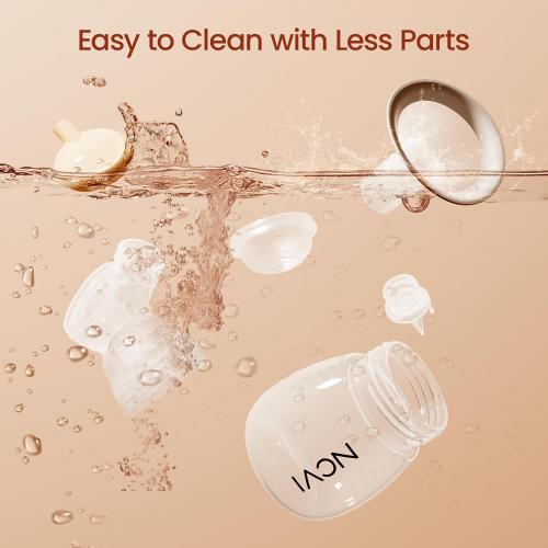 NCVI Electric Breast Pump 8132, Hospital-Grade -300mmHg, Micro-Vibration Comfort, 4 Modes · 9 Levels · 5 Speeds (180 Combos), 4400mAh Rechargeable, 17-24mm Fit, Quiet Portable Breast Pump