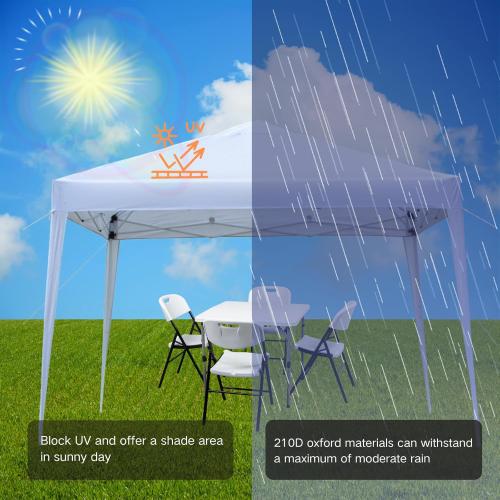 Outvita 10x10ft Ez Pop Up Outdoor Canopy Tent, Portable Commercial Instant Tent with Carry Bag for Party Wedding Birthday BBQ Events