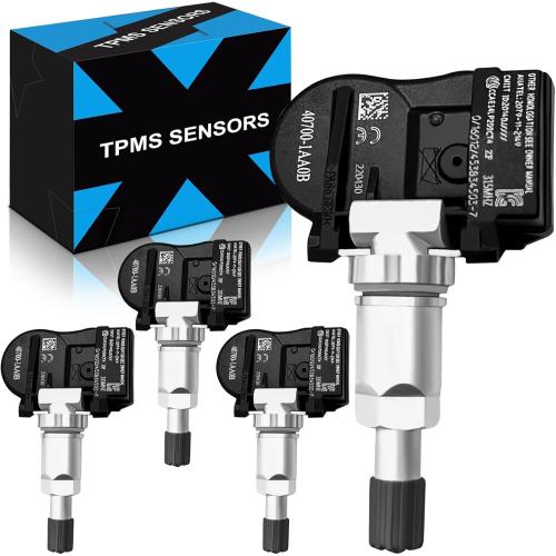 Pre-Programed TPMS Sensors Fit for:-Nissan 2006-2012 Maxima 2004-2012 Pathfinder Sentra Altima Rogue for:-Infiniti G35 for:-Suzuki 315MHz 40700-1AA0B Tire Pressure Sensor (4)