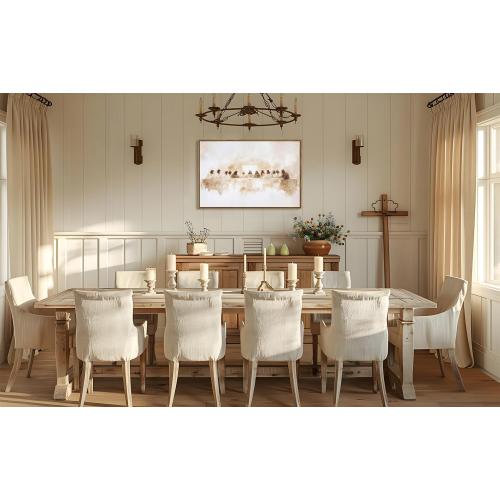 Jesus Last Supper Wall Art, Christian Wall Decor Paintings, Christ Pictures Religious Home Decor for Living Room Dining Room Church Prayer Room Bedroom 16x24 inch Floating Framed