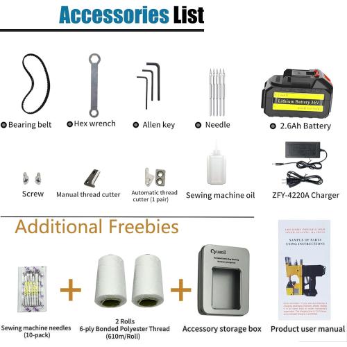 Bag Sewing Machine-Portable Battery Handheld Cordless Bag Sewing Machine,Automatic Bag Stitcher With Thread for Burlap Sack, Canvas,Feed Sacks,Rice Bags,Jute Bags,Seed Bags(Machine 1 battery)-Blue