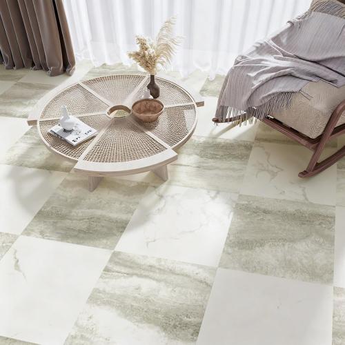 Art3d 30-Pack Peel and Stick Vinyl Floor Tiles, White & Beige Marble