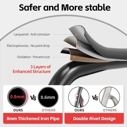 Step Ladder Foldable Folding Stool - for Home Adults Kitchen 4 Stepping Extension Tall Heavy Duty with Handrails - Closet Stepstool Stair Ladders Extendable Stepladder for Indoor House 600Lbs