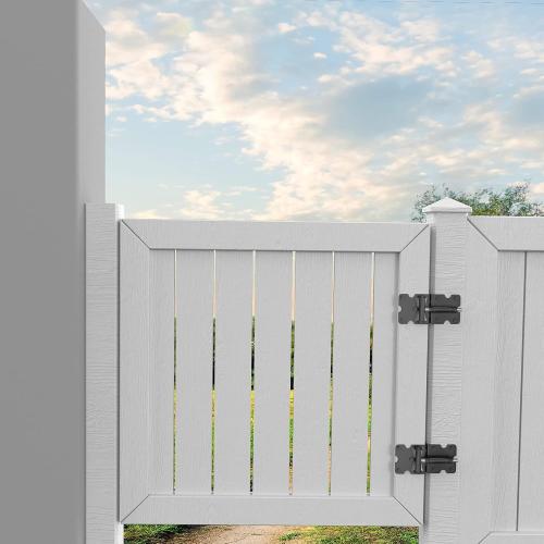 Self Closing Gate Hinges, Heavy Duty for Vinyl/Wood/Metal Fence, Pack of 2, with Slef-Tapping Screws and Adjuster Tool