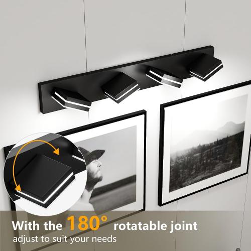 Modern LED Vanity Light, 4-Lights Wall Sconce for Bathroom and Mirror, Sleek Minimalist Design, Energy-Efficient, Easy to Install