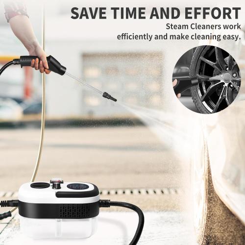 Steam Cleaner, 6-gears Adjustable, 15s Heat-Up, 1.29 Quarts Tank, Portable Steamer for Cleaning with 26 pcs Accessories, Steam Cleaner for Home,Dirt, Grease, Grout, Tile,Floor,Couch and Car