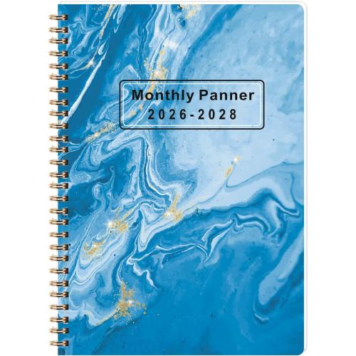 Color black 2026-2028 Monthly Planner - 3 Year Monthly Calendar/Planner 2026-2028, 5.9 x 8.5, 36 Month Calendar Planner, Planners with Twin-Wire Binding, Lined Notes Pages