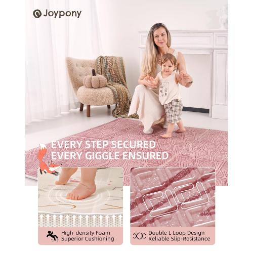 Baby Play Mat 59x71 Inch, 2 in 1 Fabric & XPE Dual-Sided Design Foldable Play Mats for Babies and Toddlers, Waterproof & Anti-Slip Baby Mat for Floor, Portable Baby Foam Crawling Mat with Travel Bag