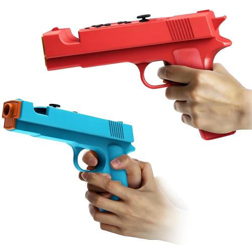 GAMSURFING Shooting Game Gun for Switch/Switch OLED Controller[2 Pack],Game Gun Hand Grip Motion Controller Shooting Games,for Nintendo Switch Shooter Hunting Games（No Motion Sensor）