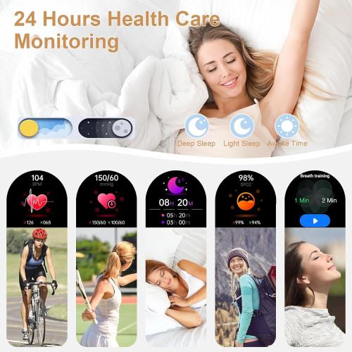 Smart Watch for Women with Diamonds (Answer/Make Call),1.32''Full Screen Smart Watch for Android /iOS,Fitness Tracker with Heart Rate/Blood Oxygen/Sleep Monitor/AI Voice Watches for Women,3 Straps