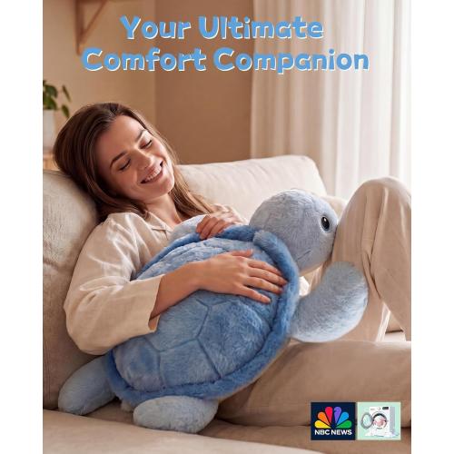 gnomantic Turtle Weighted Stuffed Animals, Plush Pillow for Kids