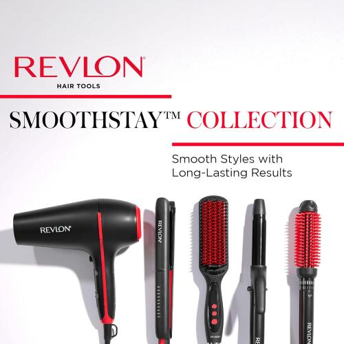 REVLON SmoothStay Coconut Oil Infused Hair Dryer with Diffuser, Blow Dryer with Diffuser and Concentrator Attachment, for Shinier, Smoother, Salon-Quality Hair