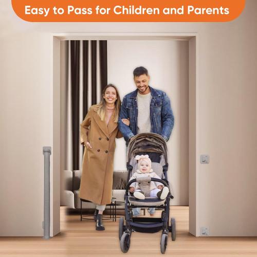 Size 80 Inch Color Grey No Drill Retractable Pet Gates for Doorways No Drilling Retractable Gate for Stairs No Drilling Retractable Dog Gates for The House Indoor Mesh Pet Gate Outdoor Retractable Baby Gates for Dogs