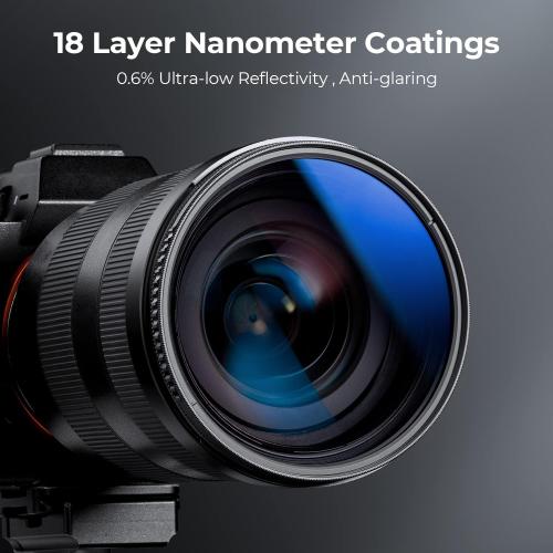 K&F CONCEPT 52mm Circular Polarizer Filter Ultra-Slim 18 Multi-Coated Optical Glass Circular Polarizing Filter for Camera Lenses with Cleaning Cloth (K Series)