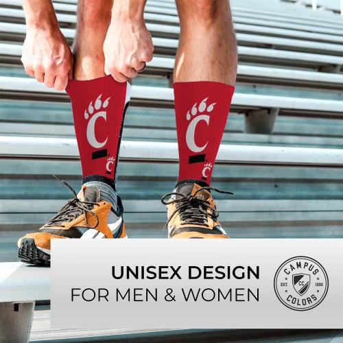 2 Pack Size Large For Bare Feet NCAA Adult State and University Crew Socks - Polyester blend - Unisex - High-performance socks provide