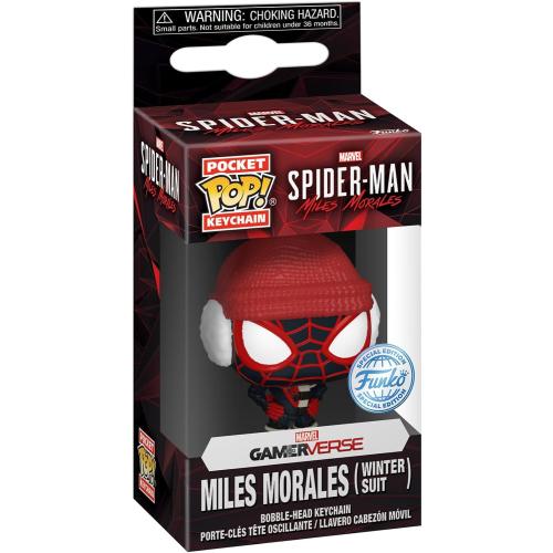 Funko Pop! Keychain: Miles Morales - Winter Miles - Spider-man Novelty Keyring - Collectable Mini Figure - Stocking Filler - Gift Idea - Official Merchandise - Video Games Fans - Backpack Decor