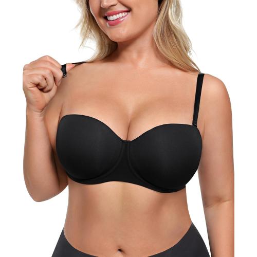 Size 32DD SHEROINE Women's Minimizer Convertible Strapless Bra with Underwire Push Up Bras