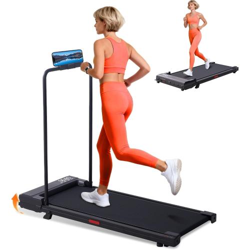 Walking Pad Treadmill with Handle Bar, 2026 Upgrade Portable Treadmills for Home Small with Handles, 3.0HP Walking Pad for Small Spaces, 0.6-7.6MPH Speed, 350LB