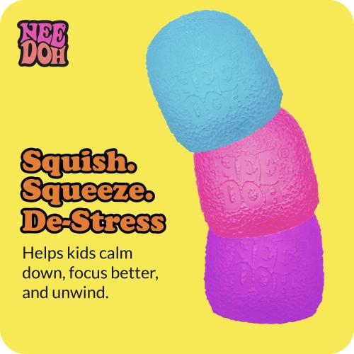 Schylling NeeDoh Gumdrop - Textured Sensory Toy with Super Solid Squish - 2.5 Tall - Colors May Vary (Pack of 1) | Sensory Squish Toy with Super Solid Squish