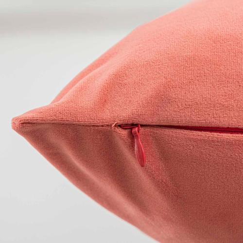 JUSPURBET Decorative 20x20 Pillow Covers Set of 2 Velvet Throw Pillow Covers for Couch Sofa Bed Soft Cushion Covers Cases with Hidden Zipper for Living Room Home,Coral
