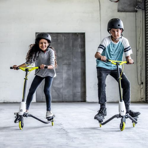 Yvolution Fliker A3/Pro Kids Drift Scooter, Adjustable Handlebar in 3 Heights, 3 Wheels, for Boys and Girls Age 7  Years Old, Max User Weight 175/220 Ibs