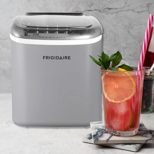 Frigidaire EFIC118-SILVER-KL Ice Maker Machine, Compact Countertop, Silver