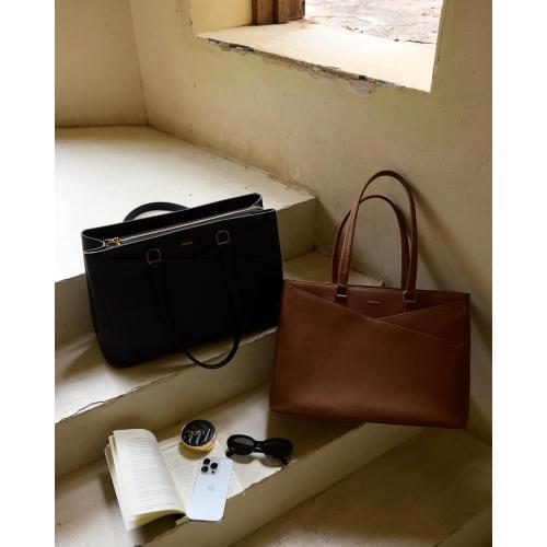 LOVEVOOK Laptop Tote Bag for Women,15.6 Inch Waterproof Computer Bags Women Business Office Work Bag Briefcase, Brown