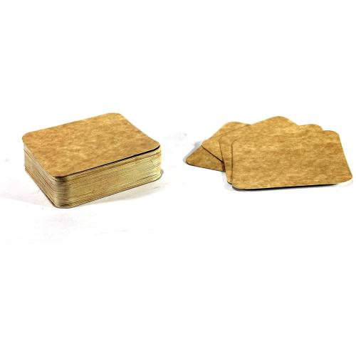 eSplanade Disposable Coaster - Made of Paper (Set of 100) - Use and Throw Reversible Coasters - Perfect for Bar, Hotel, Restaurant Purpose & Parties (Brown Square)