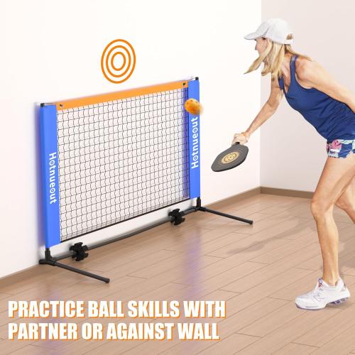 Pickleball Set with Net and Paddles 5FT Wide Indoor Mini Portable Pickle Ball Practice Net Small Equipment Training Net, for Driveways, Outdoor Home