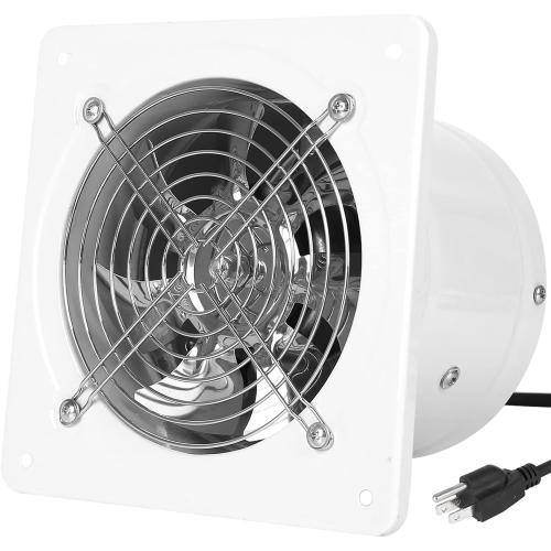 14 Inch Exhaust Fan with Plug, 2647CFM Through-the-Wall Ventilation Fan with Light Weight Pure Copper Motor, for Laundry Room, Toilets, Garage, and Shopping Mall, 110V (14 inch, white)