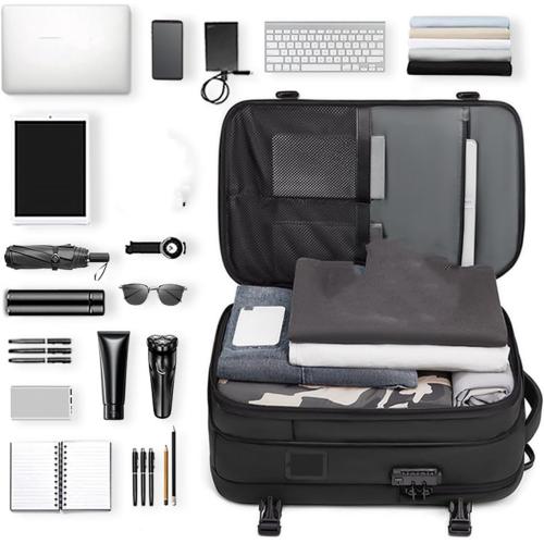 Vacuum Backpack Travel,  Expandable Vacuum Seal Compression Air Back Backpack with Type C Interface and Password Lock, No Need Pump, for Men Women Travel