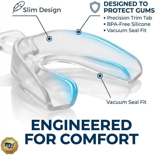 Teeth Whitening Trays Moldable 4 Dental Trays 2 Retainer Case Teeth Trays for Tooth Whitening Gel Compatible with Opalescence Teeth Whitening Gel